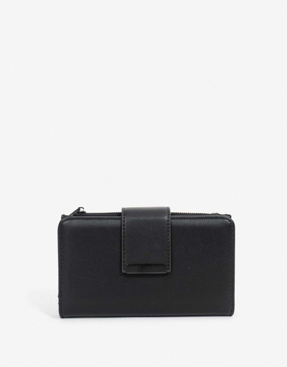 Billetera Formato Fichero - Negro 