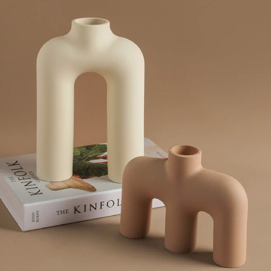 Jarrón Deco Teo Beige