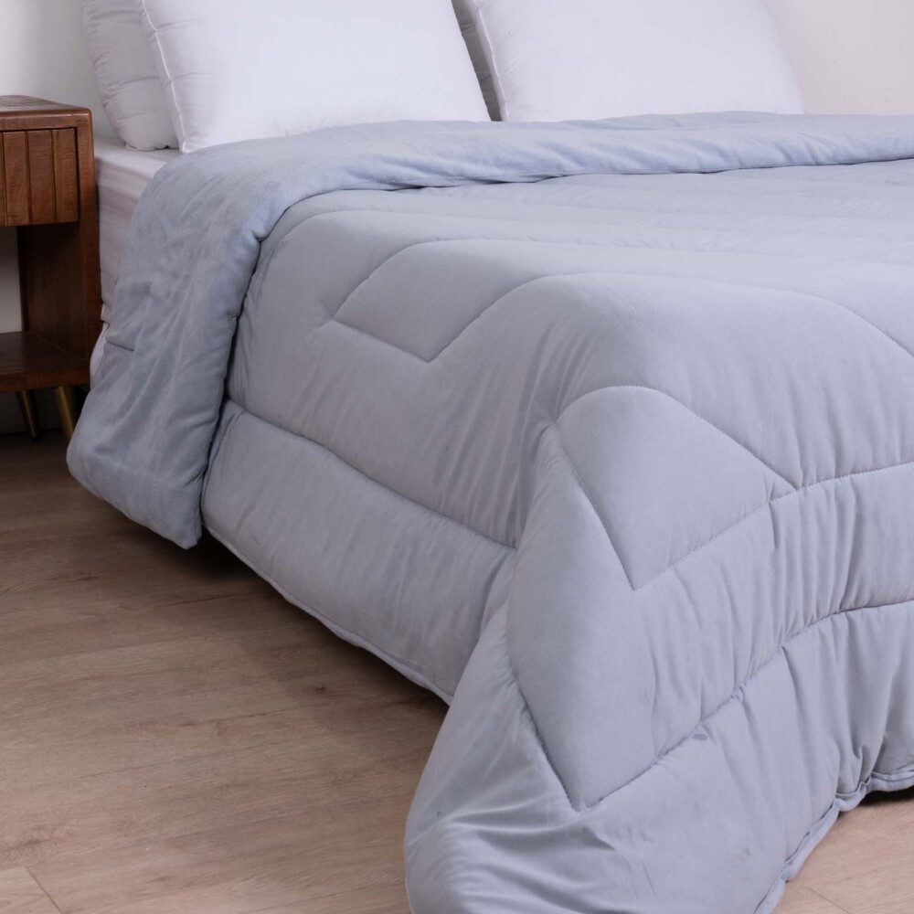 ACOLCHADO QUEEN ALGODON AZUL BLEND