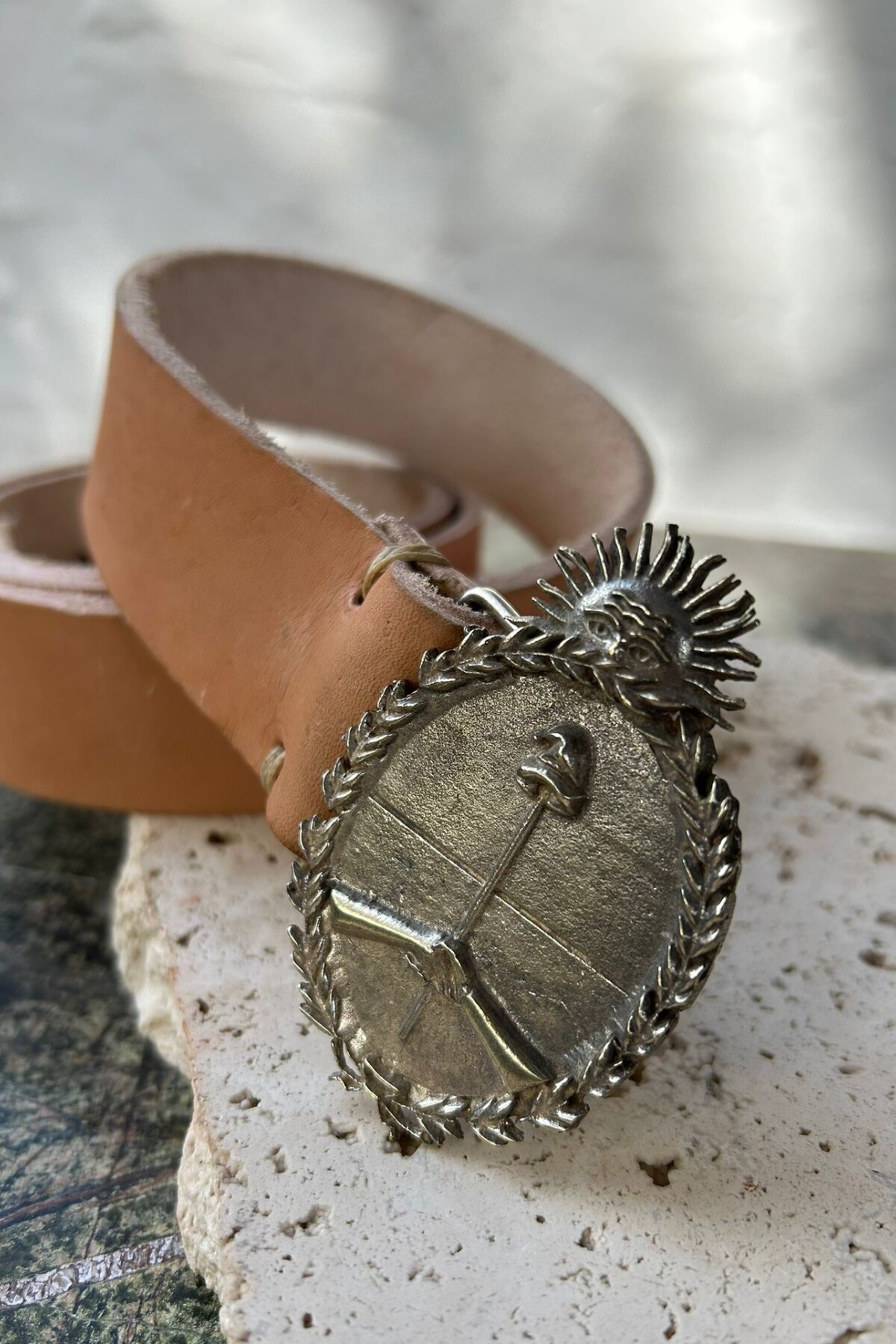 Escudo Belt Argentina Suela / Plateado