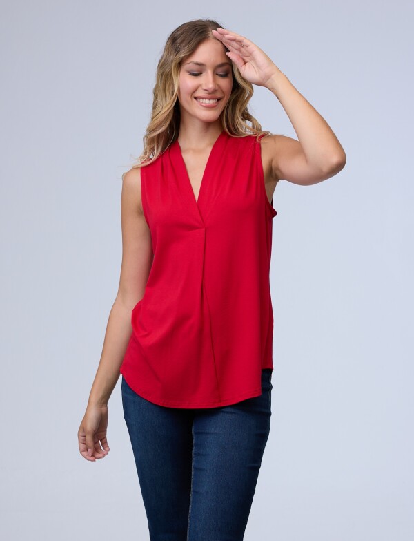 Musculosa Escote V ROJO