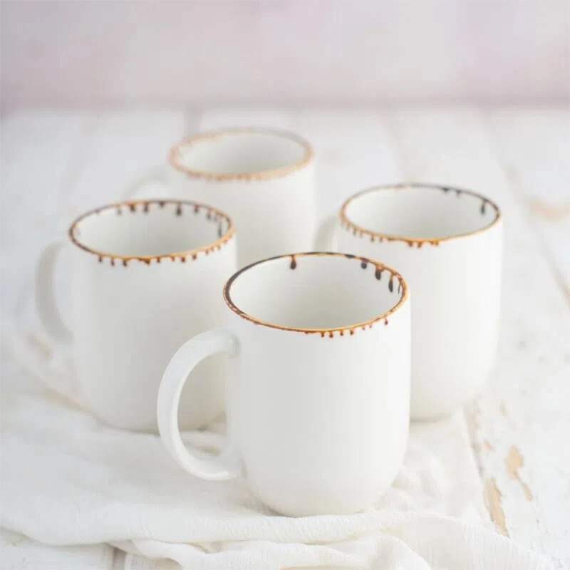 Juego de tazas 4 Piezas Volf Ivory Brown Ariane Juego de tazas 4 Piezas Volf Ivory Brown Ariane
