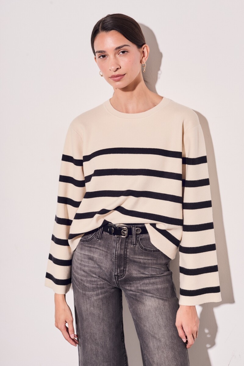 Sweater Rayado Negro