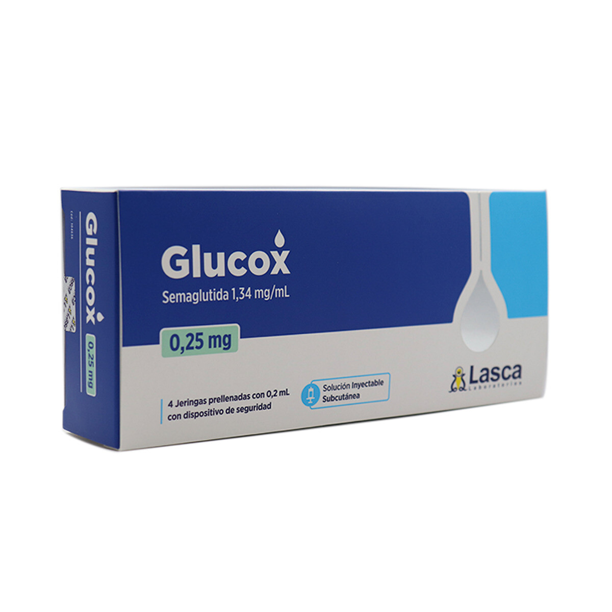 GLUCOX 0,25 MG CJ X 4 JERINGA PRELL. 