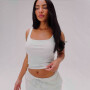 Bividi Modal Rib Cropped Bividi Mujer Classic White