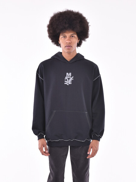 HOODIE MICKEY LETTERS NEGRO