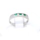 Anillo En Oro 18K Blanco, Brillantes Y Esmeraldas Anillo En Oro 18K Blanco, Brillantes Y Esmeraldas