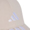 Gorro Adidas Béisbol 3S Beige - Blanco