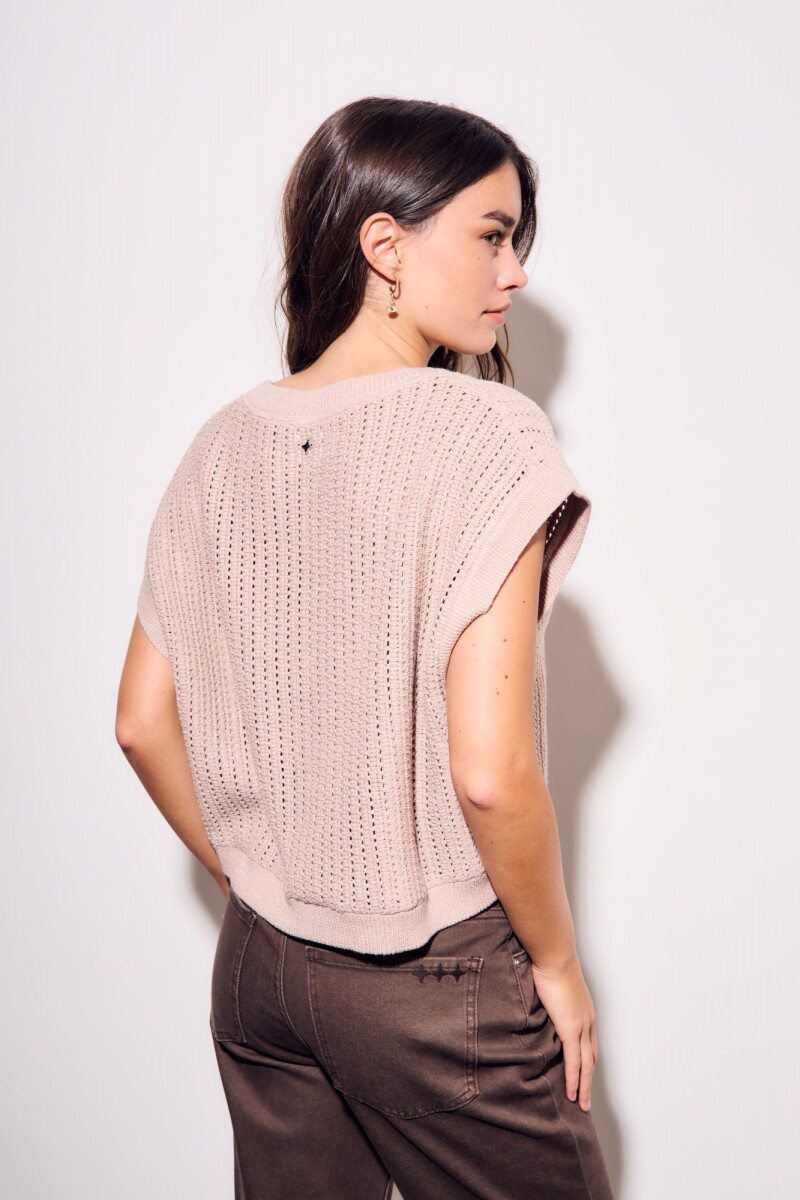Chaleco Lurex Rosa