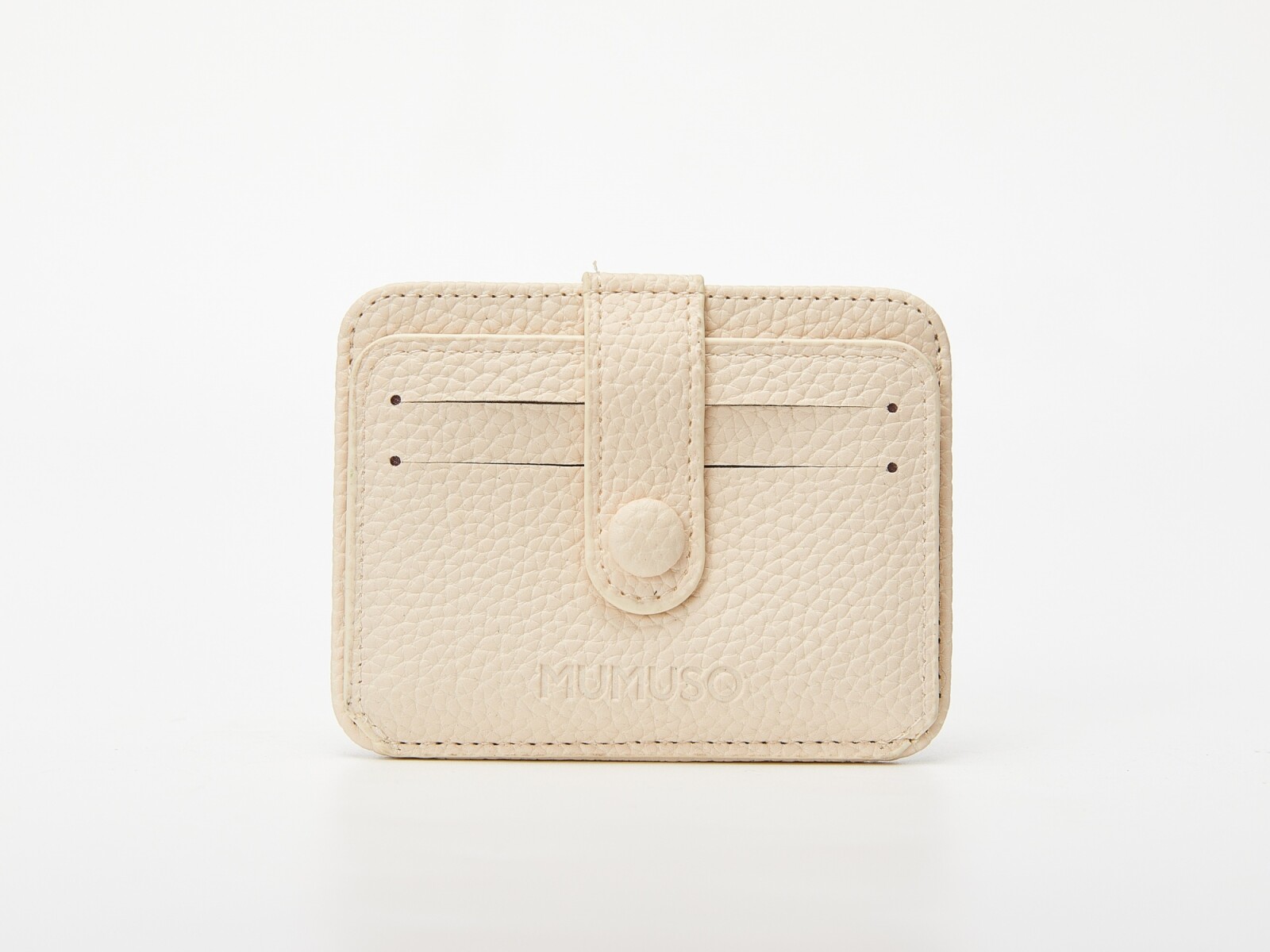 BOLSA PEQUEÑA DE TARJETAS CON PATRÓN DE LICHI-BEIGE 
