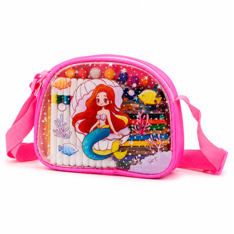 Set de Arte Infantil con Bolso 57 Piezas para Pintar y Dibujar ROSA