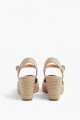 Sandalia plataforma yute beige