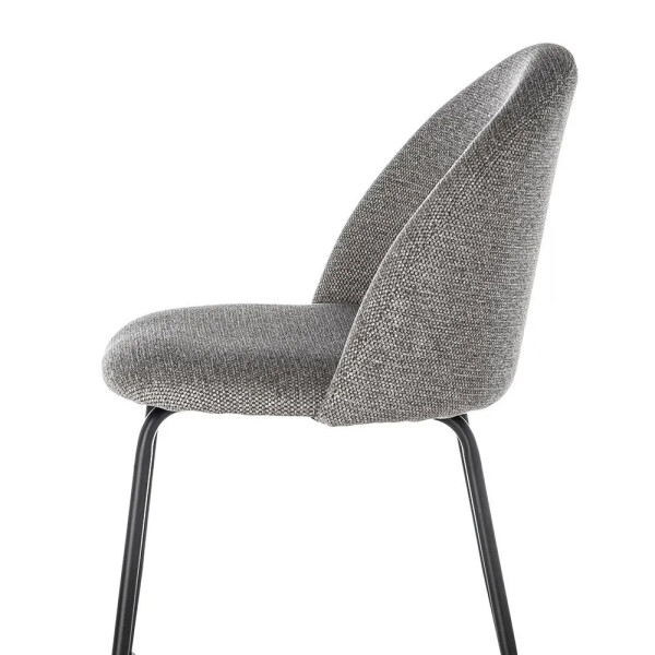 Silla Comedor ComboHome Cali Eames Acolchada Tela Premium Gris 1
