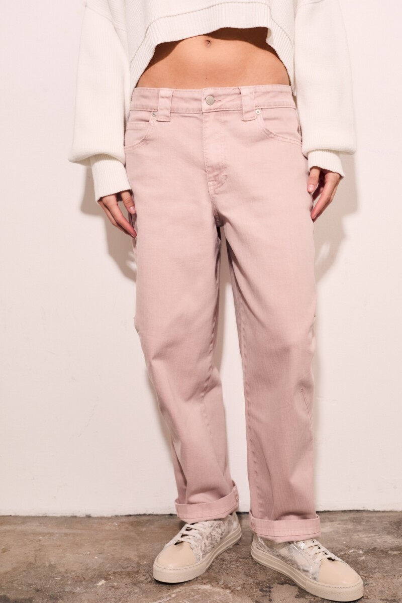 Jean Baggy Barrel Rosa