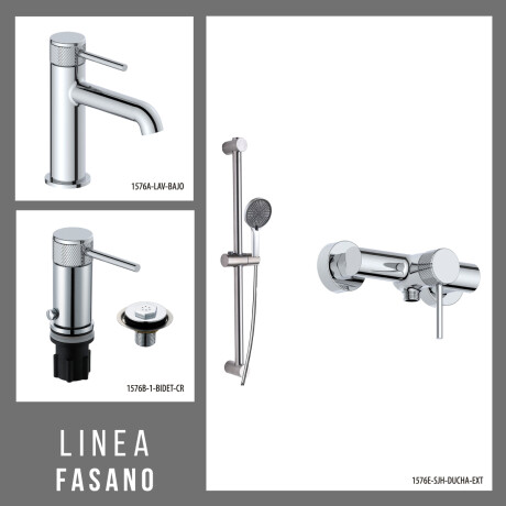 Juego De Griferia Lavatorio Bajo,Bidet Y Ducha Exterior CROMO