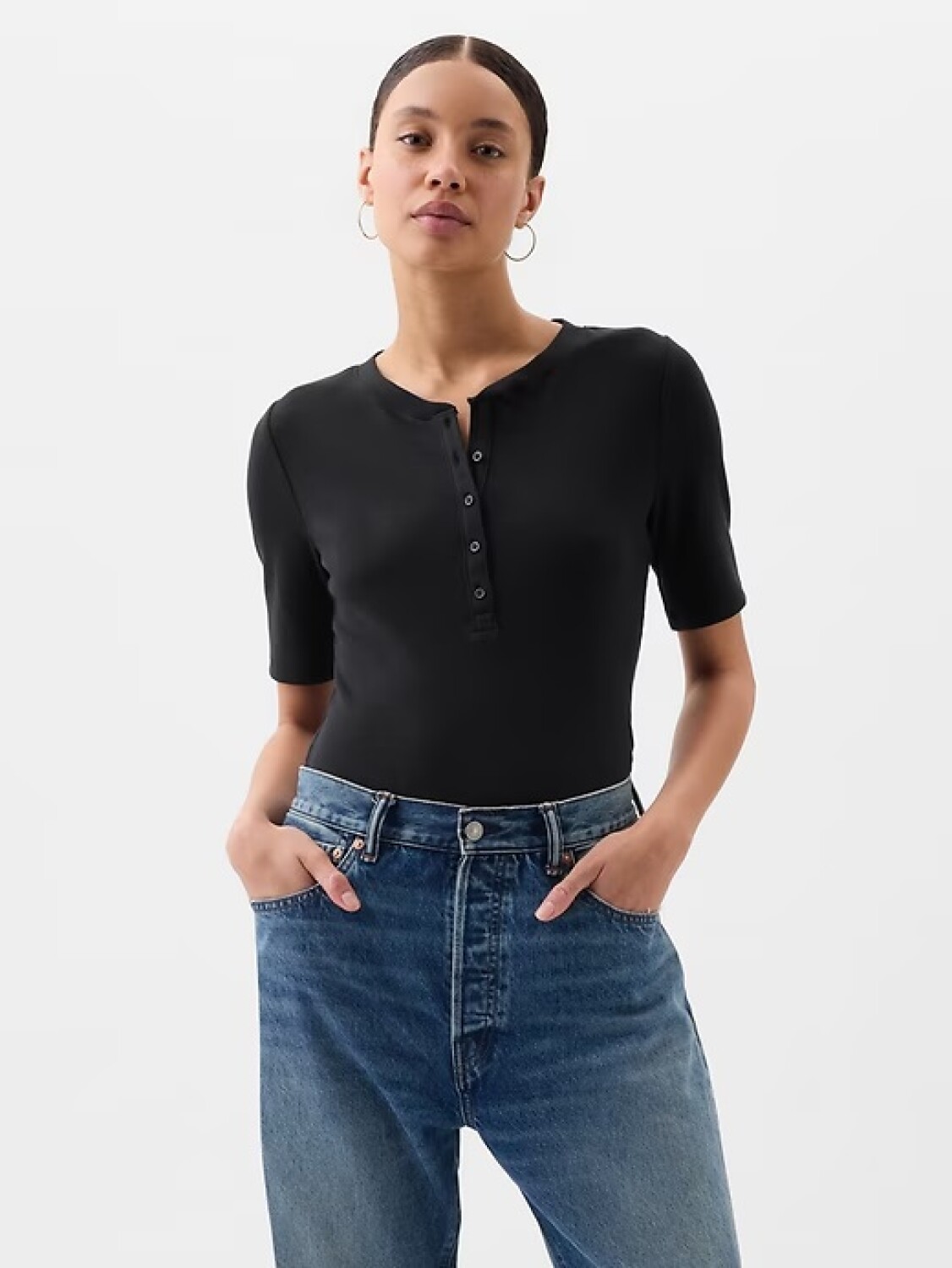 Remera con botones mujer online