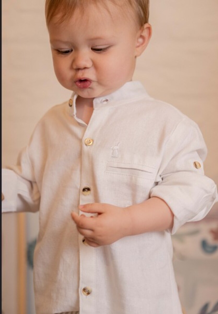 Camisa Mao Lino Blanco 