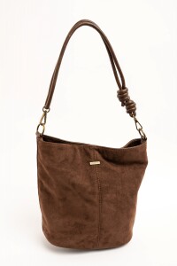 Cartera Gamuza Vegana Chocolate