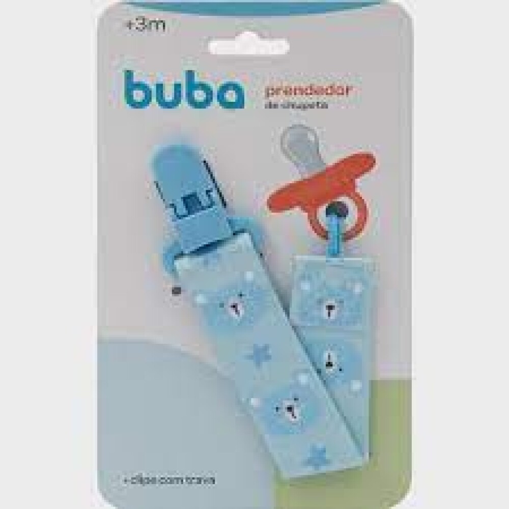 Clip para chupete BUBA animales oso celeste