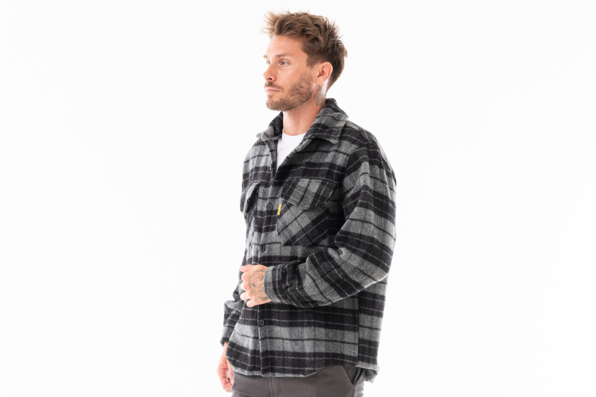 CAMISA LEÑADORA Gris/negro 21