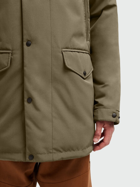 Moncler - Campera larga reversible rellena de plumas con capucha, Perfouns Verde