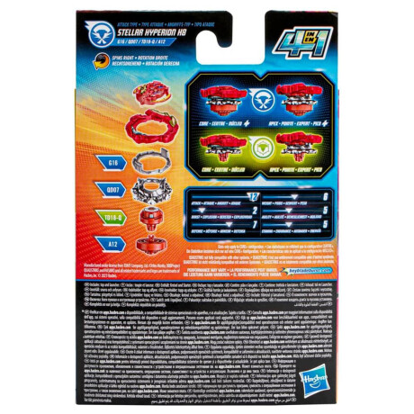 Beyblade Hypersphere Trompo + Lanzador Venom Hasbro Rojo/Verde
