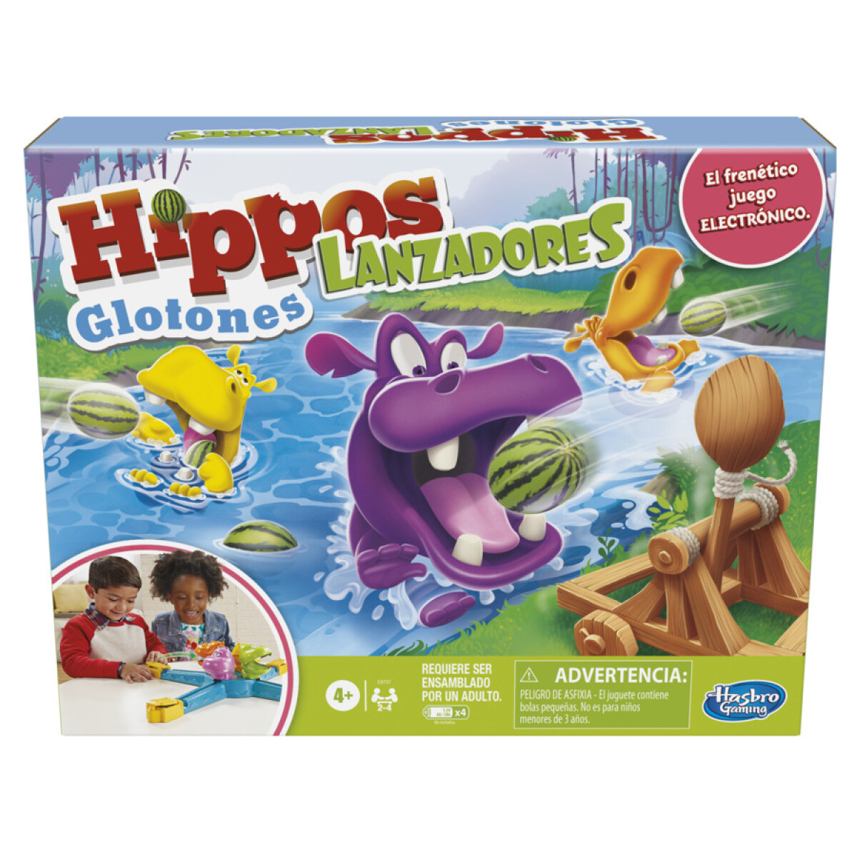 Juego de Mesa Hippos Glotones Lanzadores - 001 