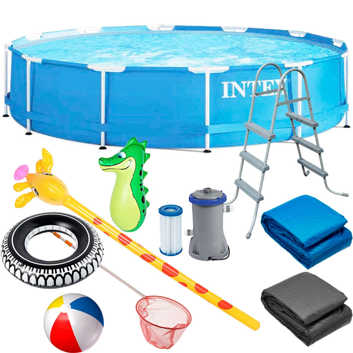 Piscina Intex Estructural 16805 L + Bomba + Regalos - Cmb000157 