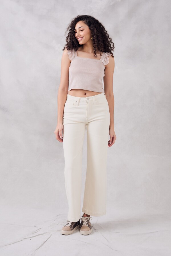 Top Volados Lurex Crudo