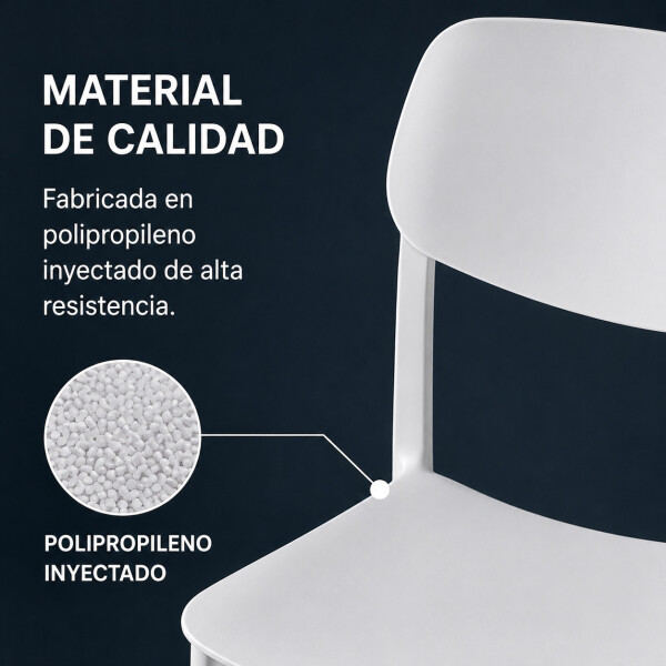 Silla Comedor ComboHome Venecia Pack X2 Blanco 1