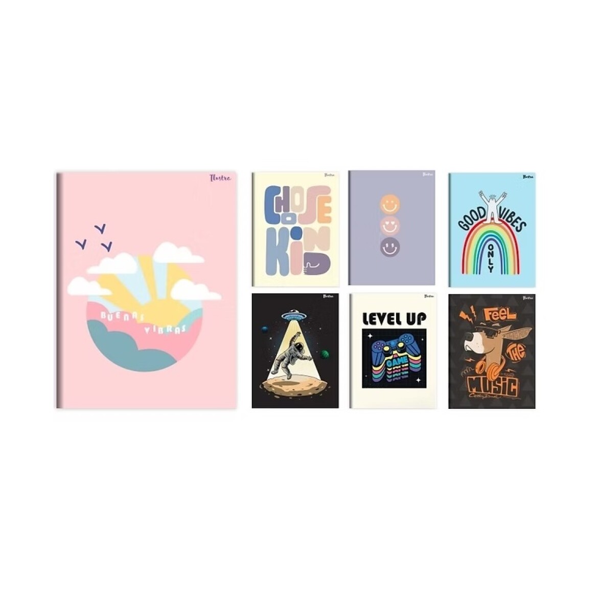 Cuaderno Ilustra 48 Hojas Doble Raya Tapa Flexible Escolar 