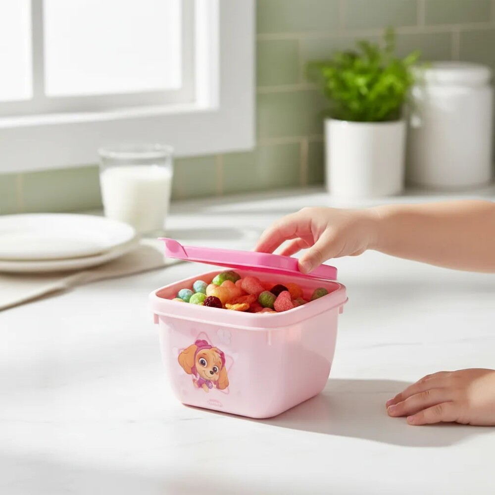 Set x3 tupper diseños paw patrol rosa pastel