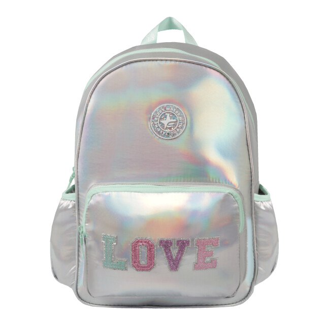 Mochila Footy Love Plateado - Gris