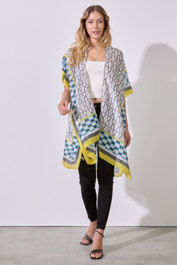 Kimono Printed MULTI/AMARILLO