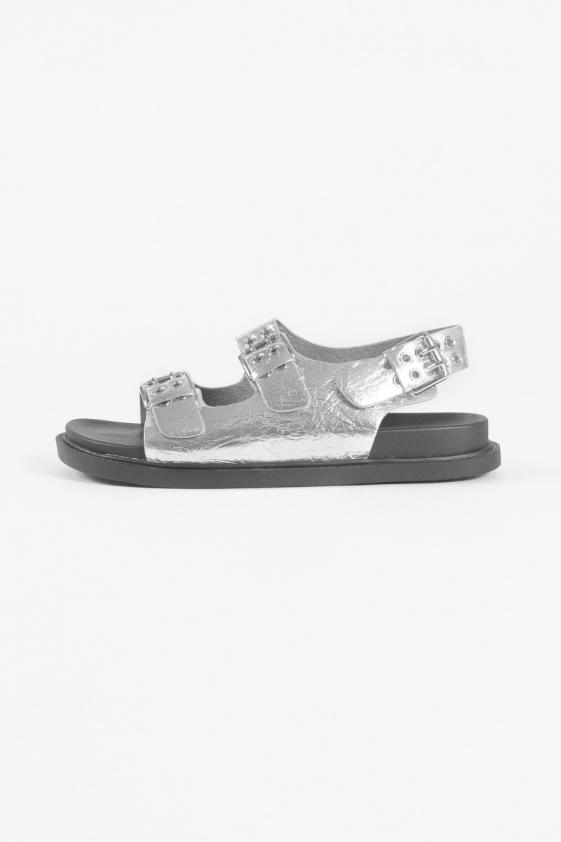 Sandalia oasis plateado