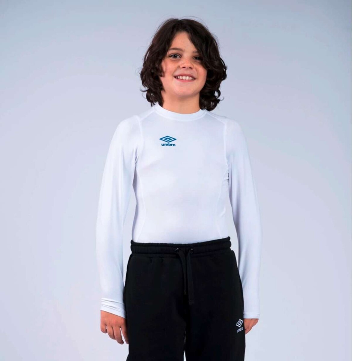 Remera Umbro Termico De Niños - Blanco 