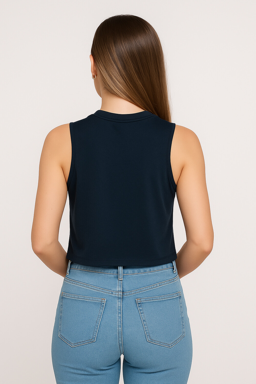 Musculosa Izela Gris Melange Oscuro