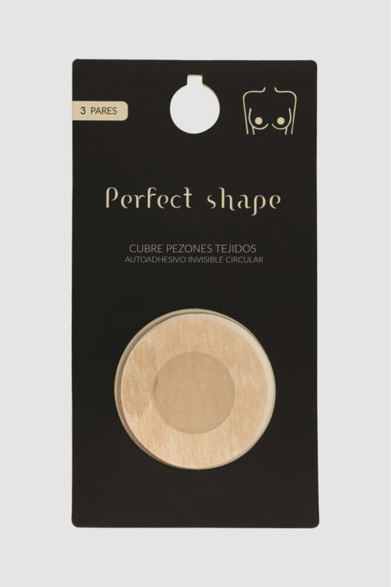 Cubre pezones de tejido autoadhesivo 3 pares - Beige 