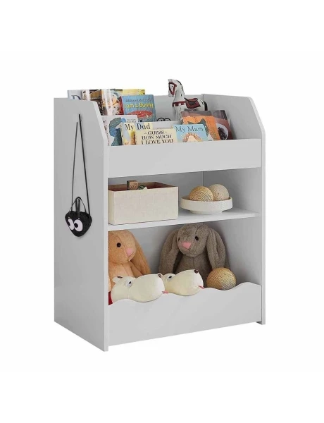 ESTANTERIA 3 NIVELES MDF 63x40x80CM BLANCO ESTANTERIA 3 NIVELES MDF 63x40x80CM BLANCO