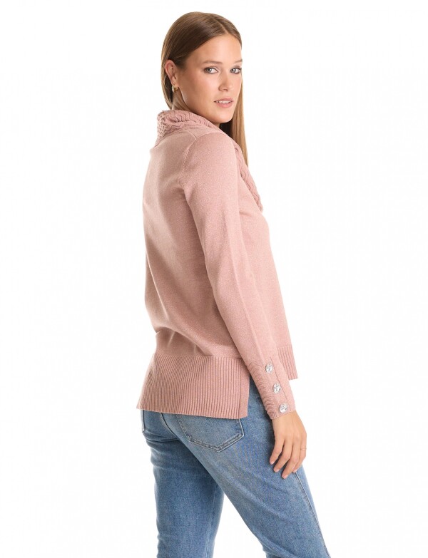 Buzo Lurex ROSA OSCURO