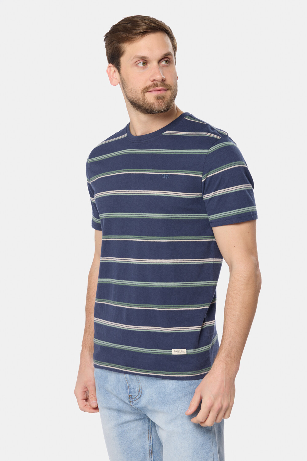 REMERA RAYADA Azul