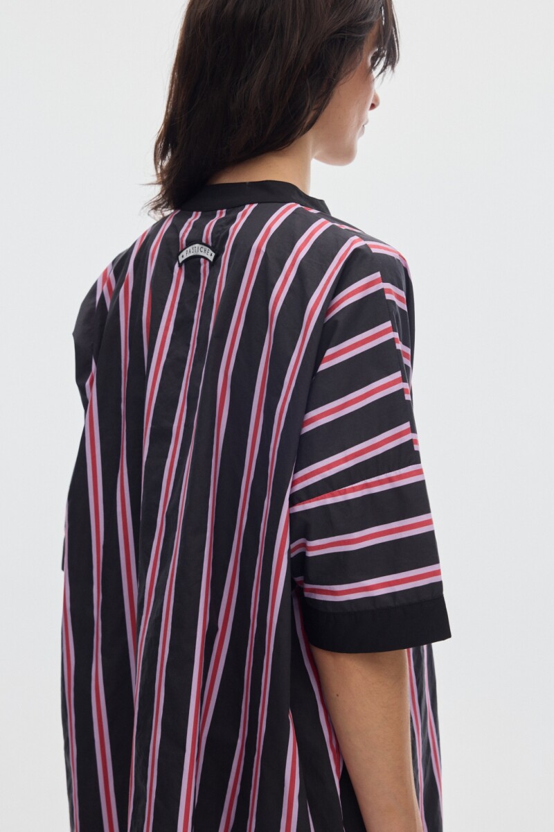 Camisola Vice Print Stripes Black