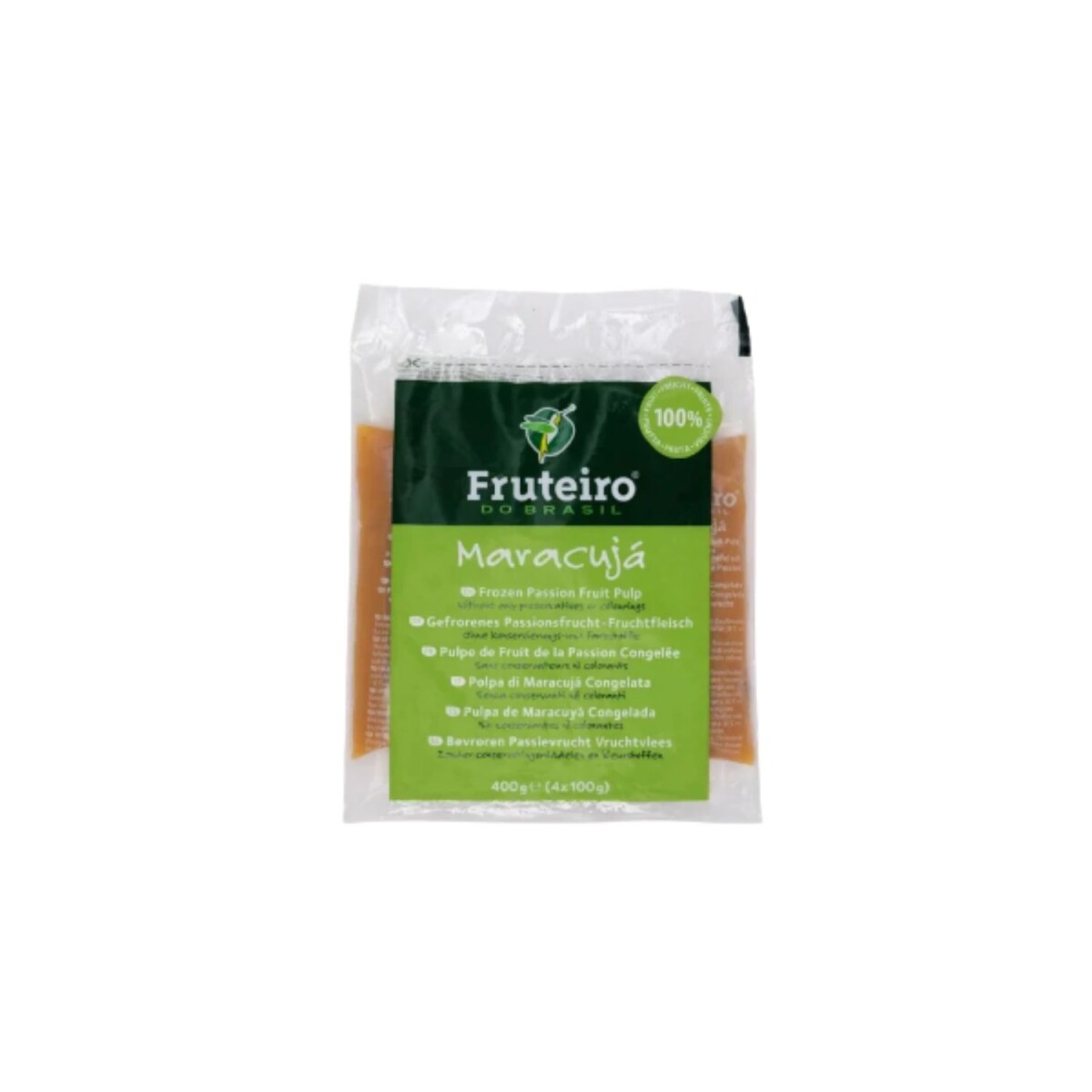 Pulpa de maracuyá 100% Natural - 400gs 