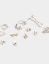 Aros Sets Strass Sets De Aros - Plateado
