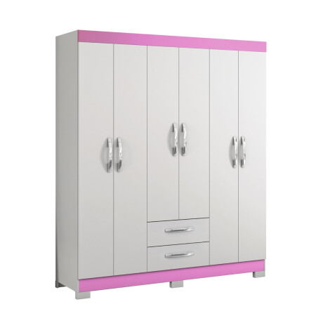 ROPERO 6 PUERTAS 2 CAJONES GUARDARROPA ARMARIO PLACARD CLOSET BLANCO - FLEX