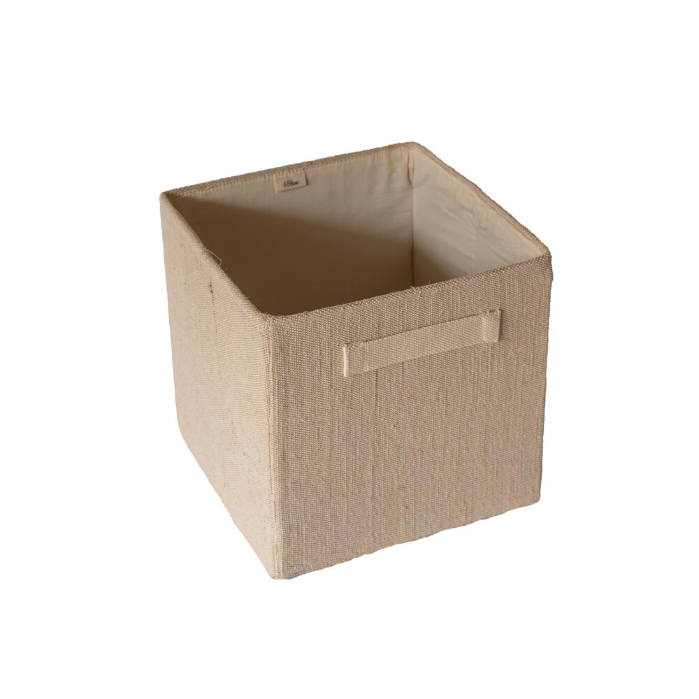 CAJA ORGANIZADORA ALGODON NATURAL-BEIGE ALTA