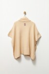 Poncho tejido beige