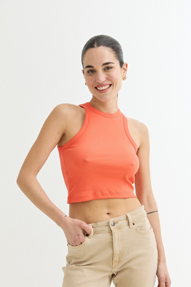 Musculosa cropped NARANJA