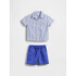 B SS BTTN DOWN SHORT SET DAZZLING BLUE 183949TC