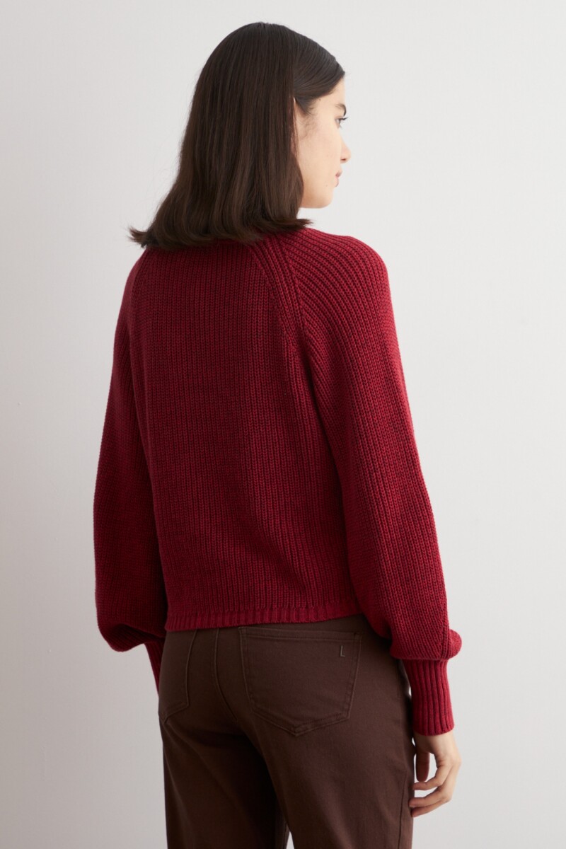 Cardigan escote V bordo